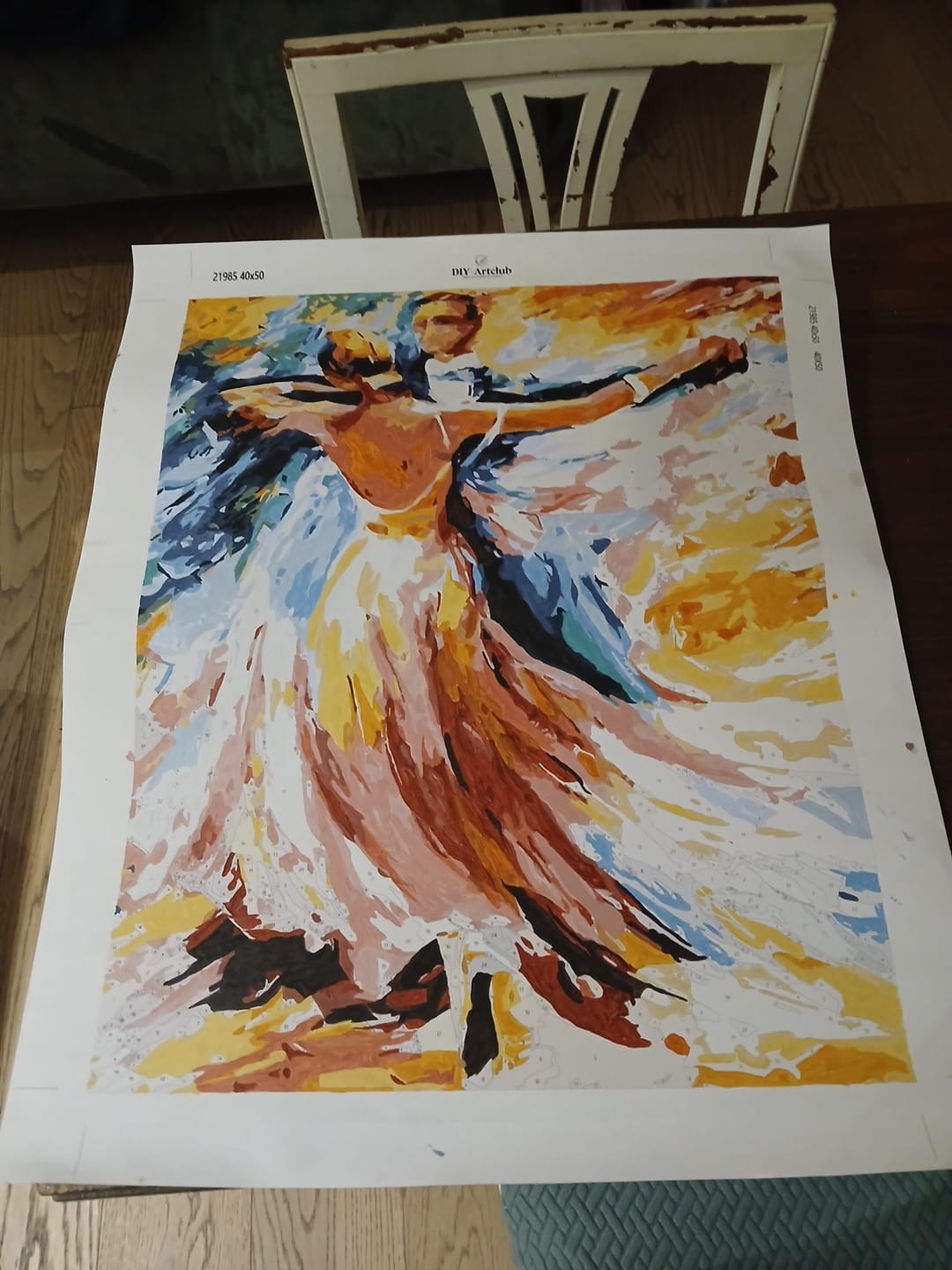 Customer photo review of Colorful Couple Dancing | Paint by Numbers