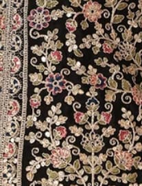 Customer photo review of Black Chinon Embroidered Suit Set