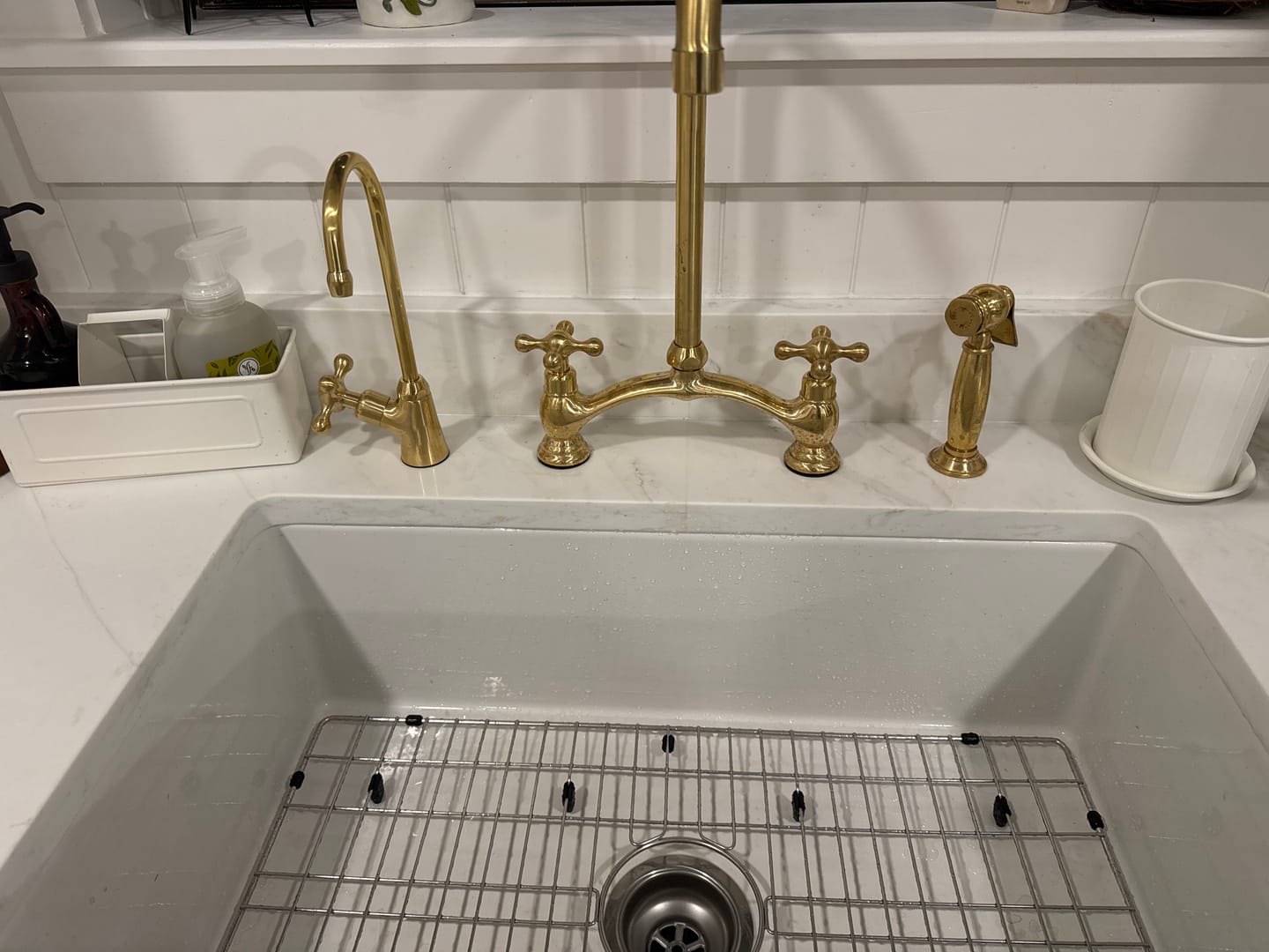 Customer photo review of Unlacquered Brass Cold Water Faucet, Filter Tap