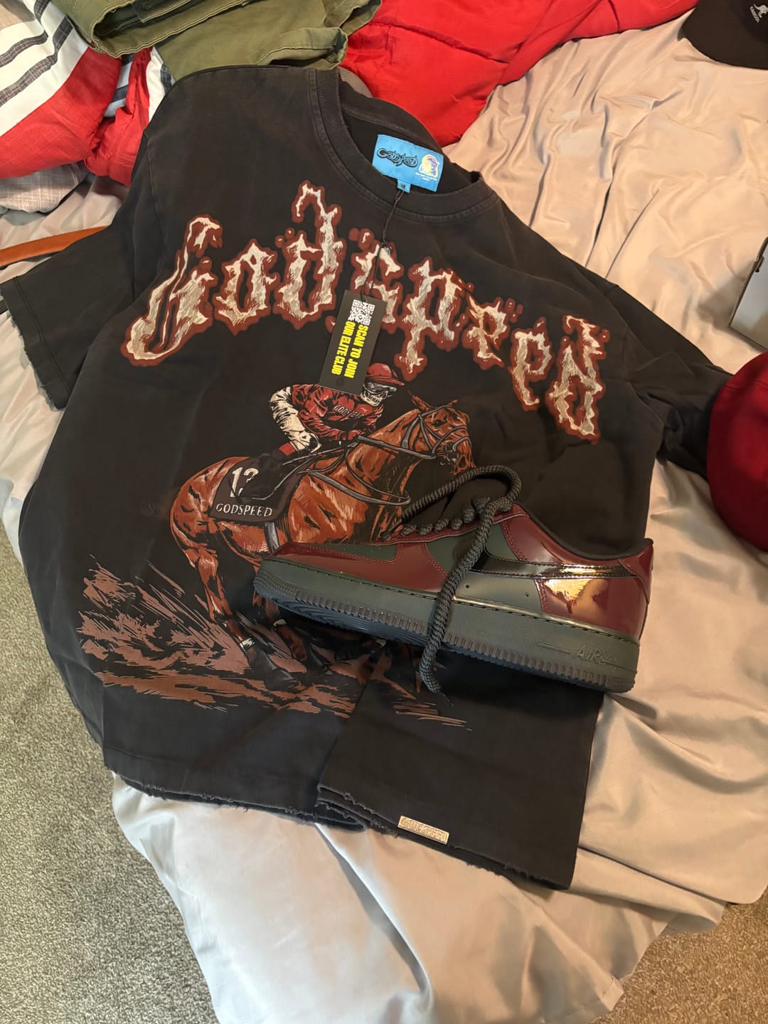 Customer photo review of Godspeed Thoroughbred II NG Tee Black