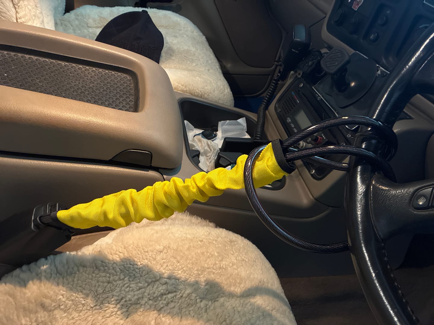 Customer photo review of Lock'd Car Defender — Visible Protection That Thieves Can't Ignore