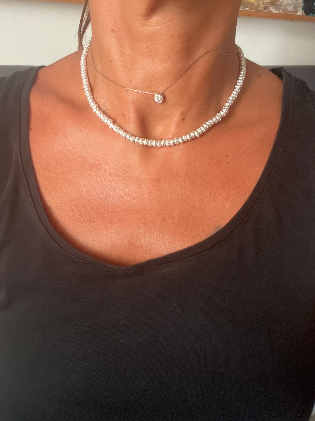 Customer photo review of CREA LA TUA COLLANA GRANELLI BOMBATI E TONDEGGIANTI - Argento e Oro