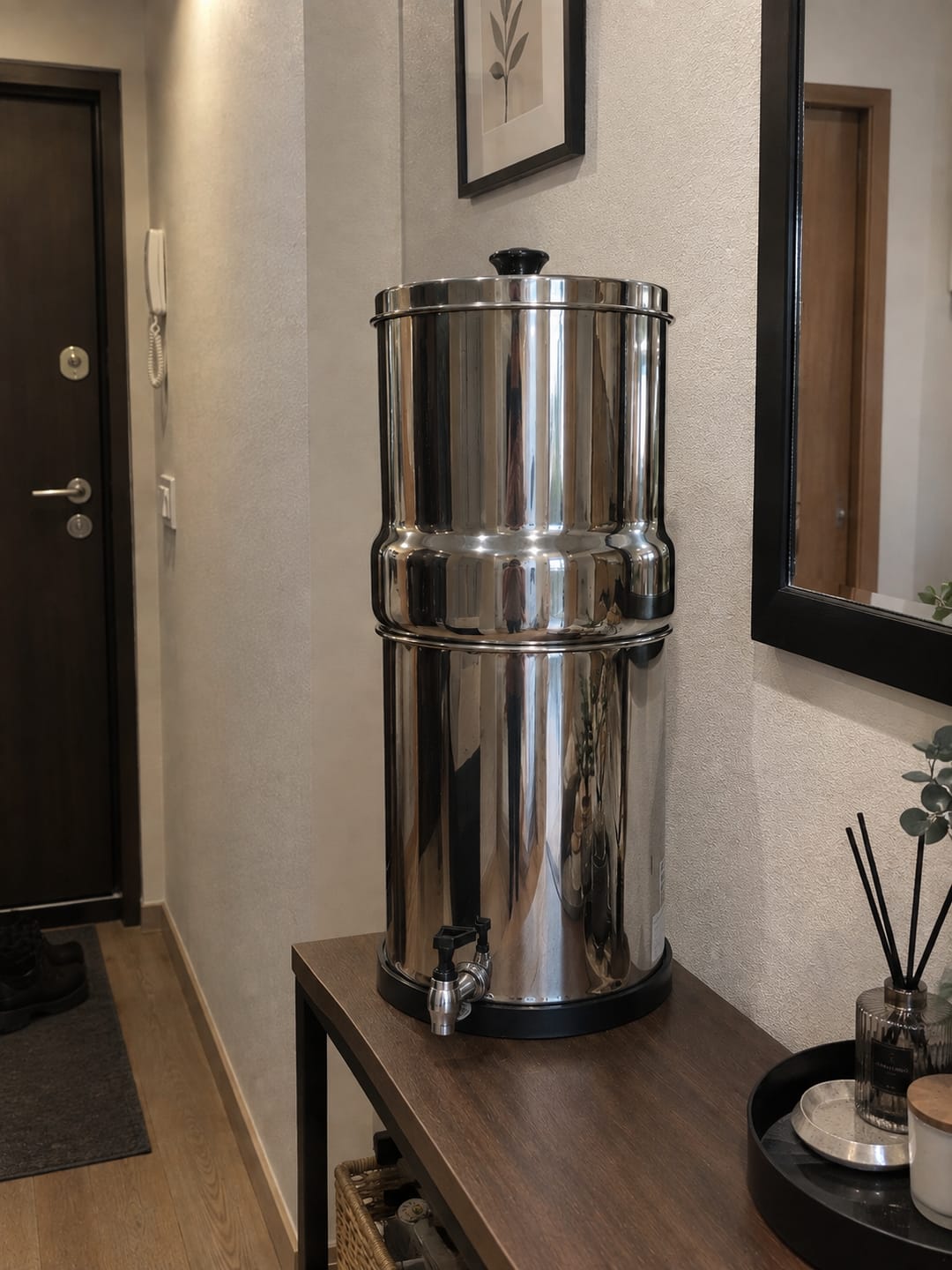Customer photo review of Purroa Countertop Water Filter – Stainless Steel