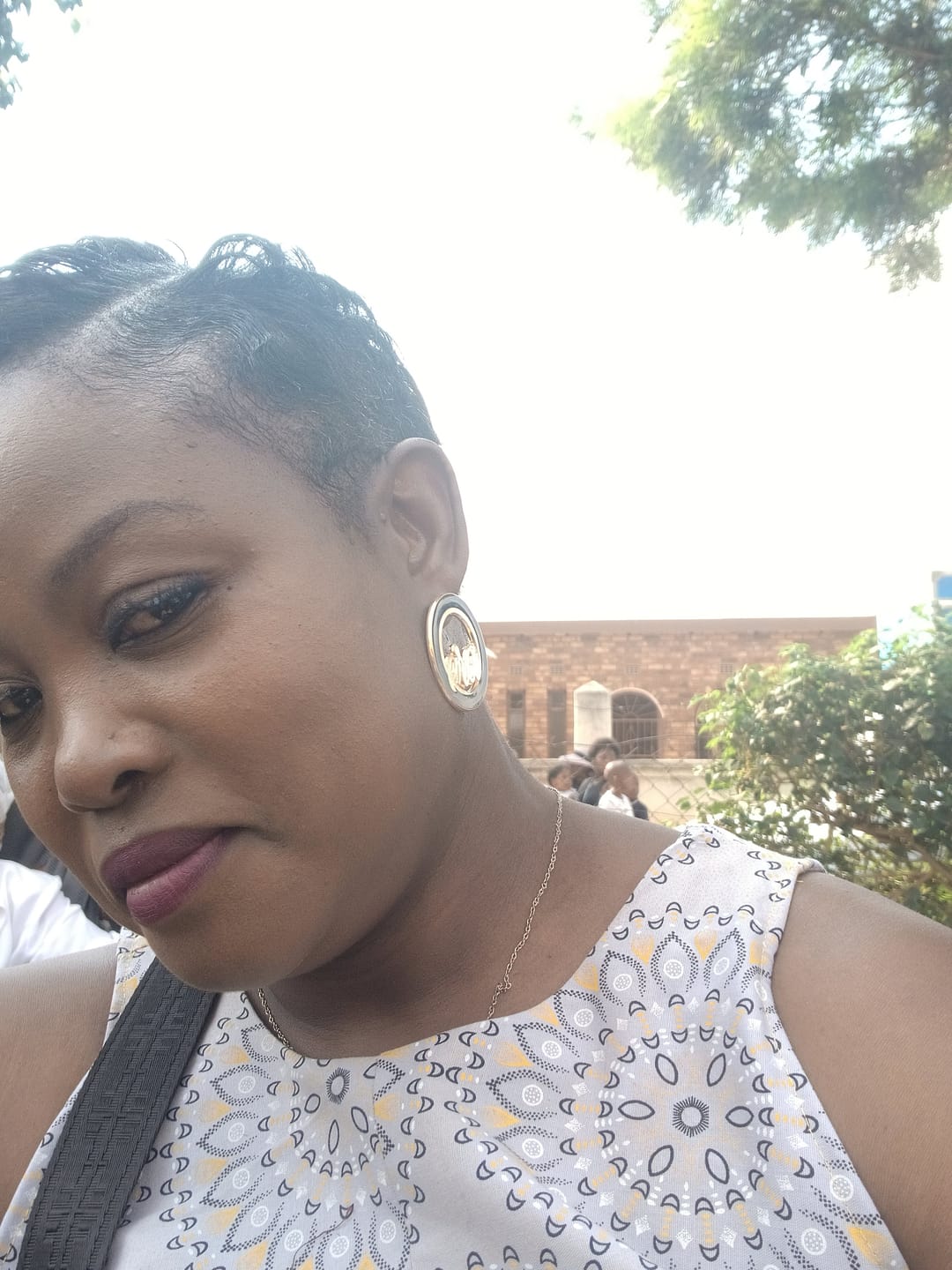 Customer photo review of Gold Diva Earrings