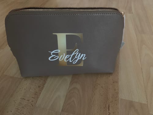 Customer photo review of Inicjał – Kosmetyczka z PU na zamówienie