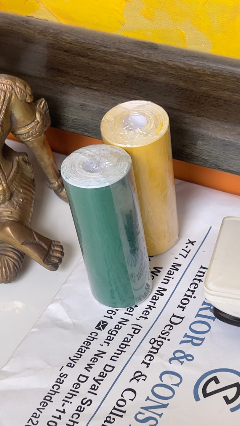 Customer photo review of Multicolor Vastu Color Tape Set – Vastu Remedy for 5 Elements Balance | Ideal for Toilet & Entrance Corrections | 3-4 Inch Wide | 10 Feet | 2 Rolls
