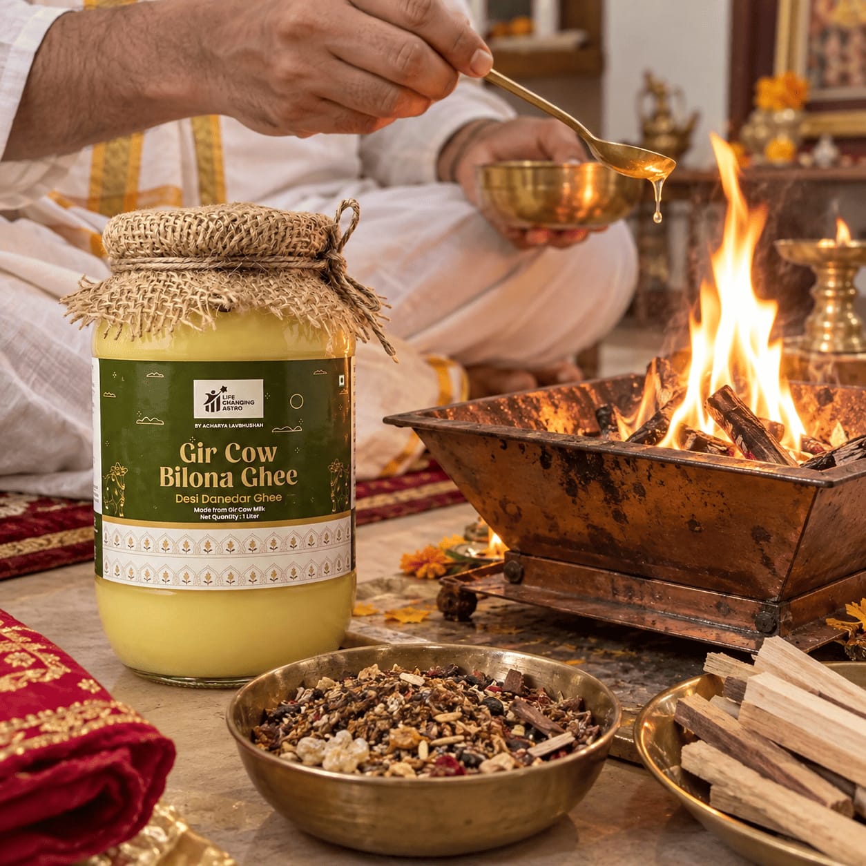 Customer photo review of Gir Cow Bilona Ghee