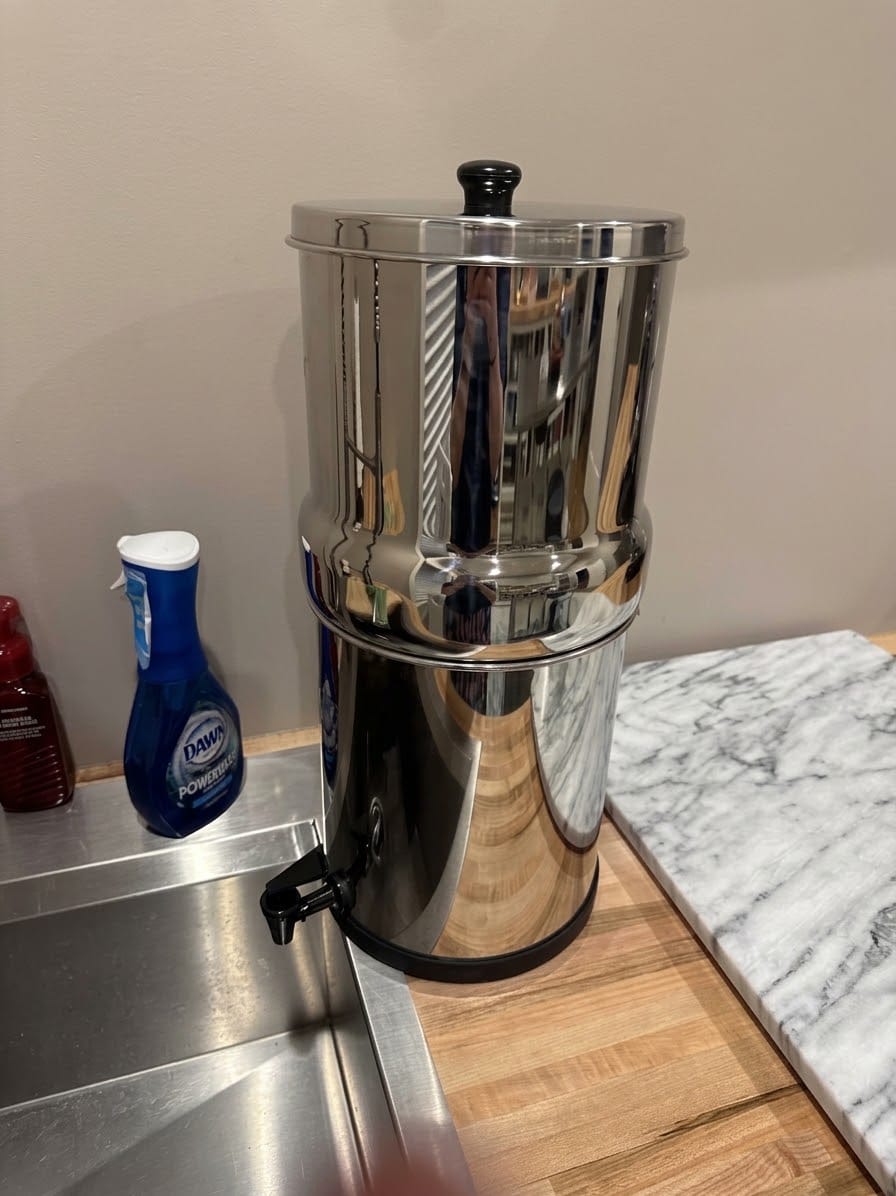 Customer photo review of Purroa Countertop Water Filter – Stainless Steel