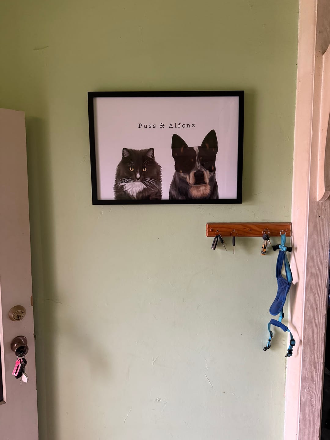 Customer photo review of Custom Pet Portrait - Two Pet Portrait