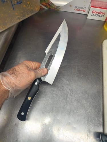Customer photo review of Kaiju 8" Chef's Knife