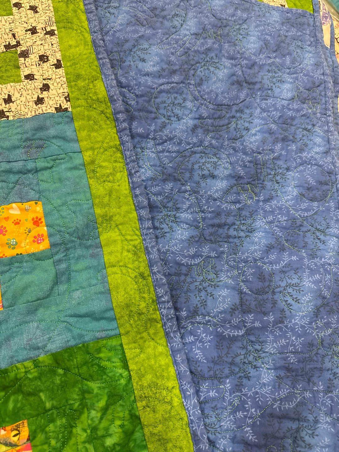 Customer photo review of 108 inches Wide Back - Royal Blue Tonal Vineyard