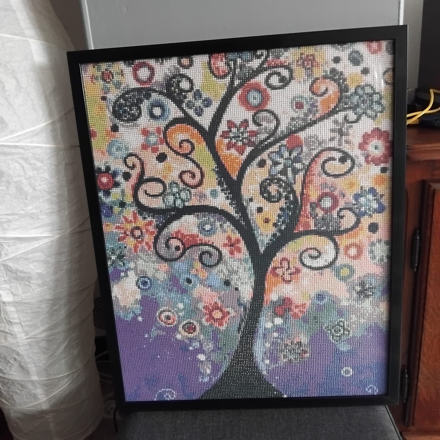 Customer photo review of Broderie Diamant - Arbre Vitrail
