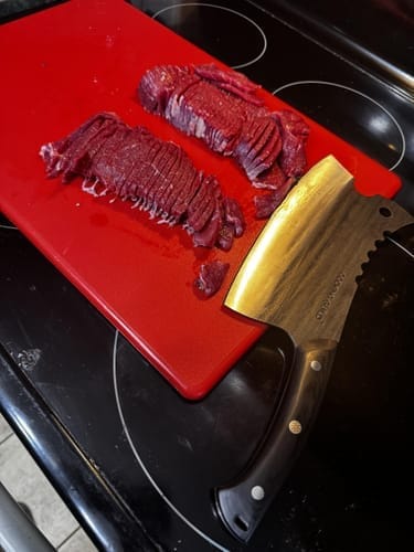 Customer photo review of Kaiju 8" Bone Crusher Cleaver