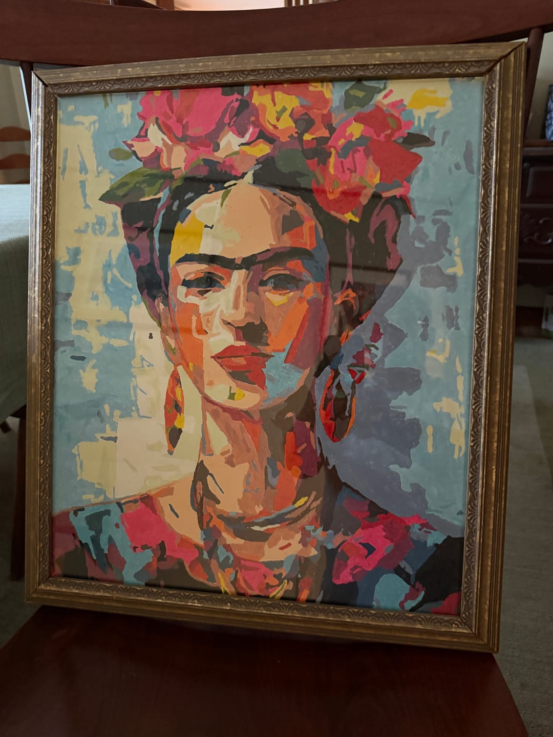 Customer photo review of Expressive Frida | Paint by Number