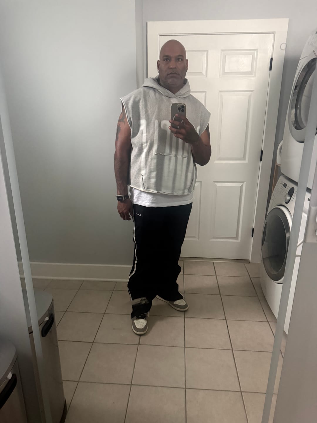 Customer photo review of SUPER RARE 2000s BRAND NEW Nike Trackpants Black - (XL) | PREMIUM