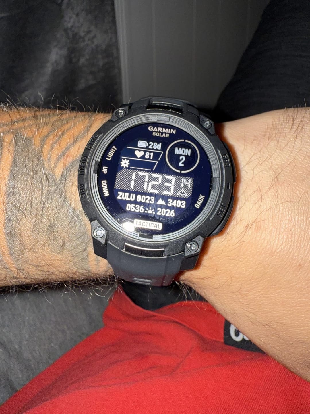 Customer photo review of Garmin Instinct 3 Tactical Edition
