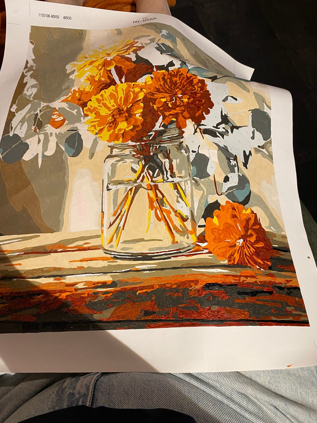 Customer photo review of Marigold bouquet | Paint by Number