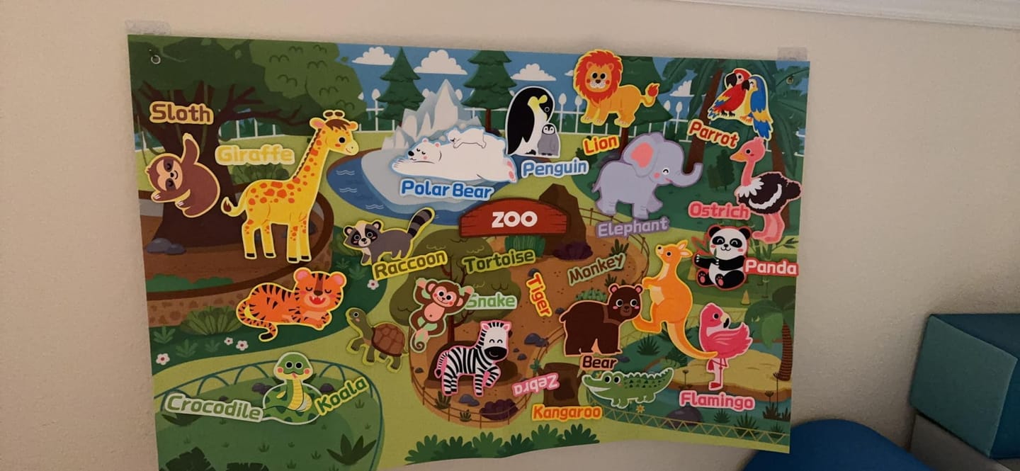 Customer photo review of Littlestorieskids Interactive Activity Board: Inspiring independent play from the very first use.