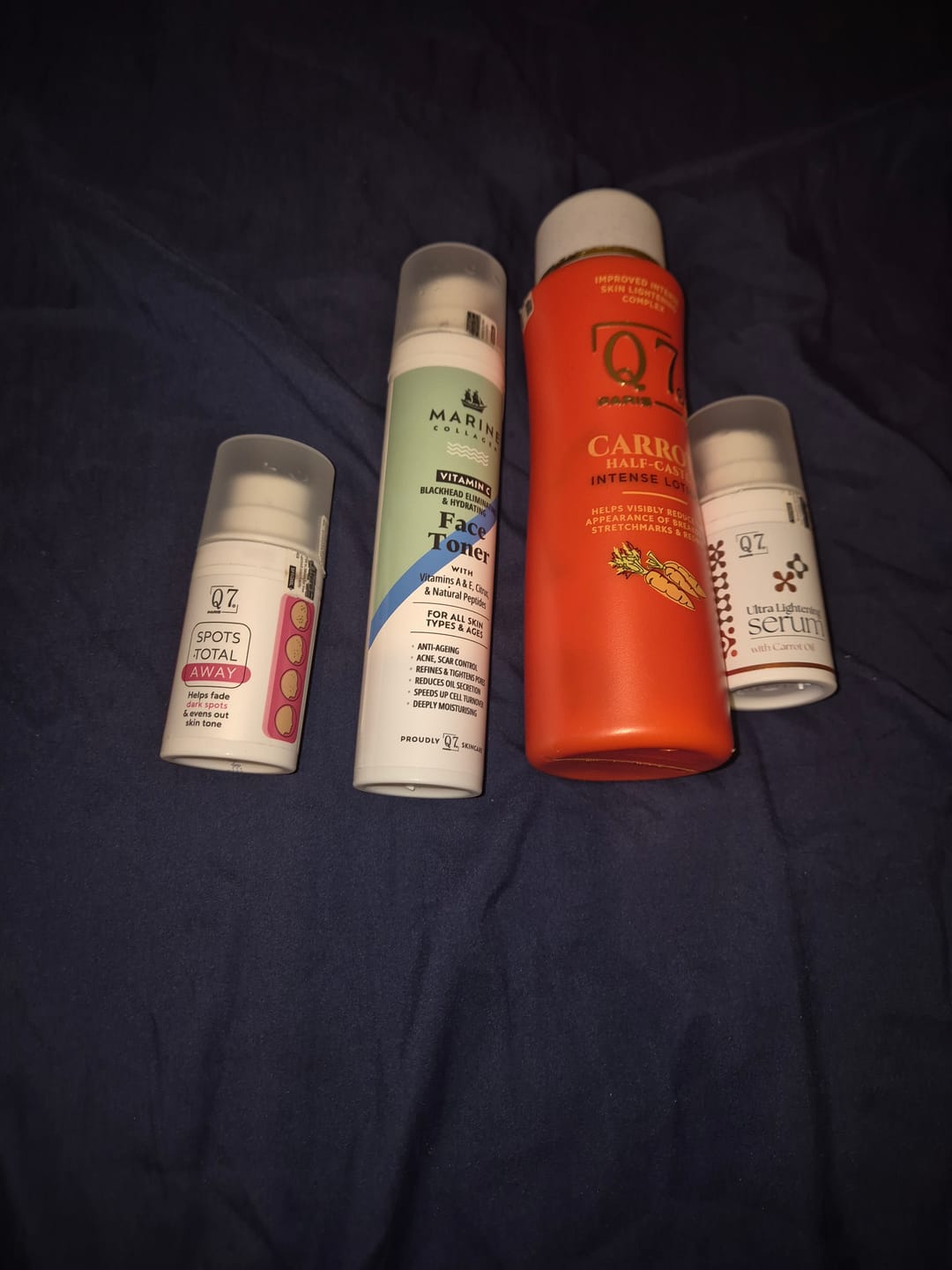 Customer photo review of MARINE COLLAGEN Vitamin C, Blackhead Eliminating, & Hydrating Face Toner: with Vitamins A & E, Citrus, & Natural Peptides – 100ml