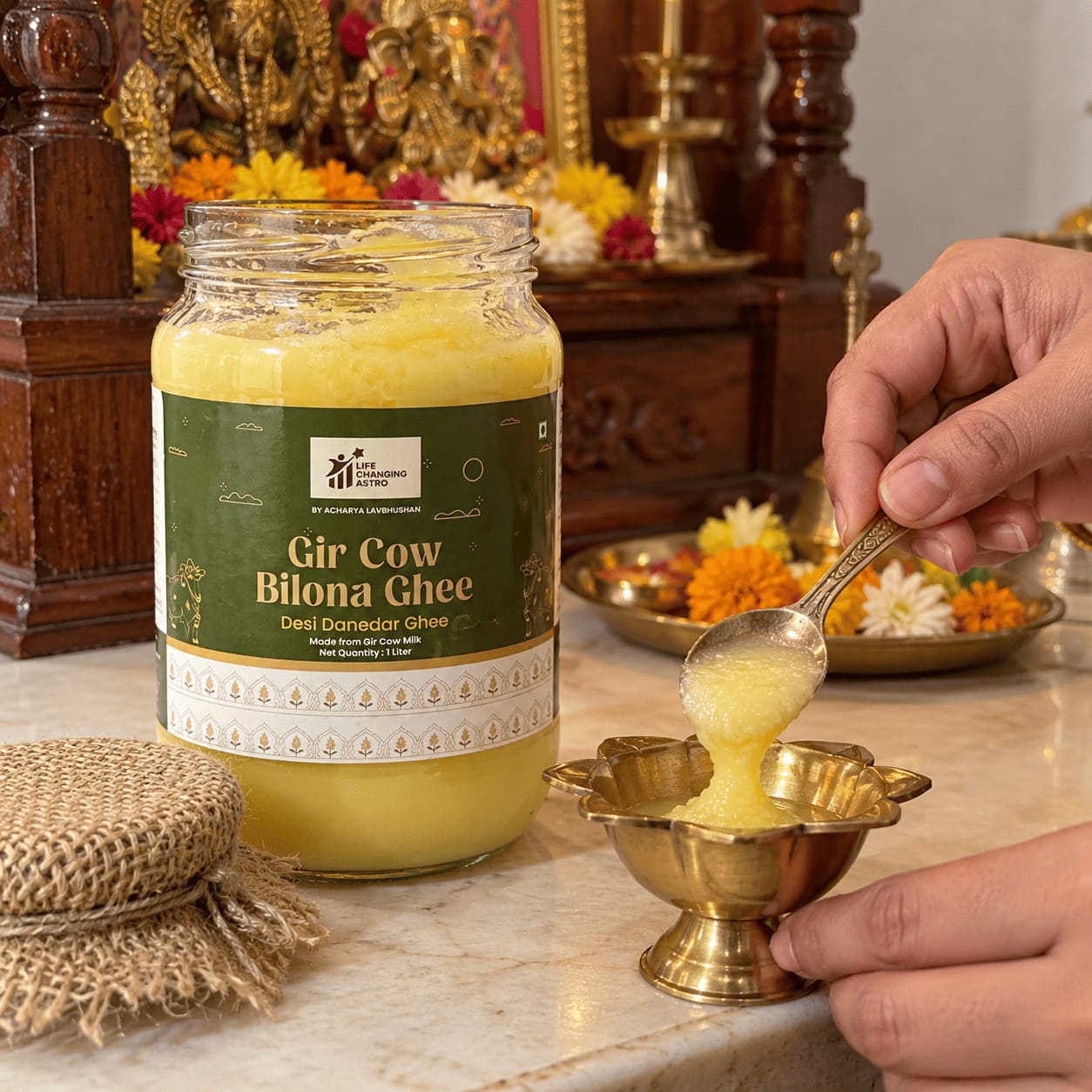 Customer photo review of Gir Cow Bilona Ghee