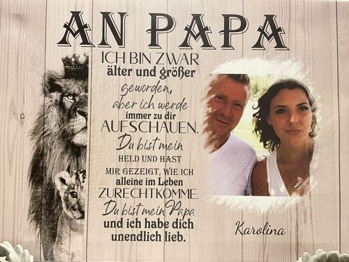 Customer photo review of Streetart til pappa – personlig plakat med street art-effekt