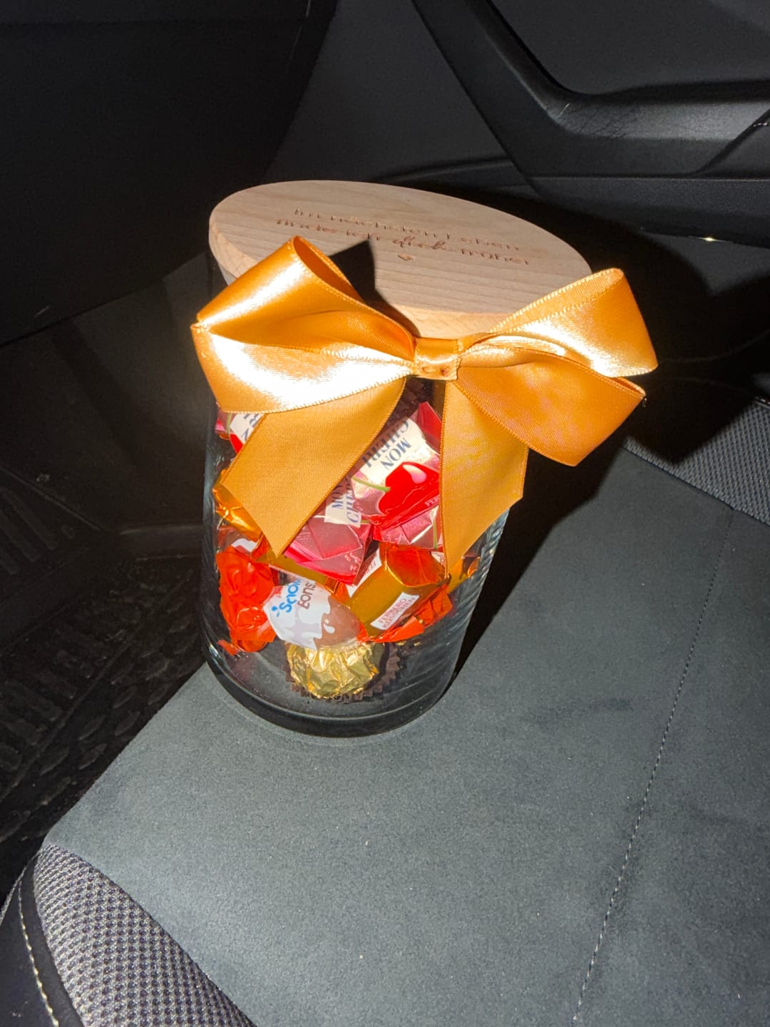 Customer photo review of Geschenk-Glas "Im nächsten Leben finde ich dich früher"