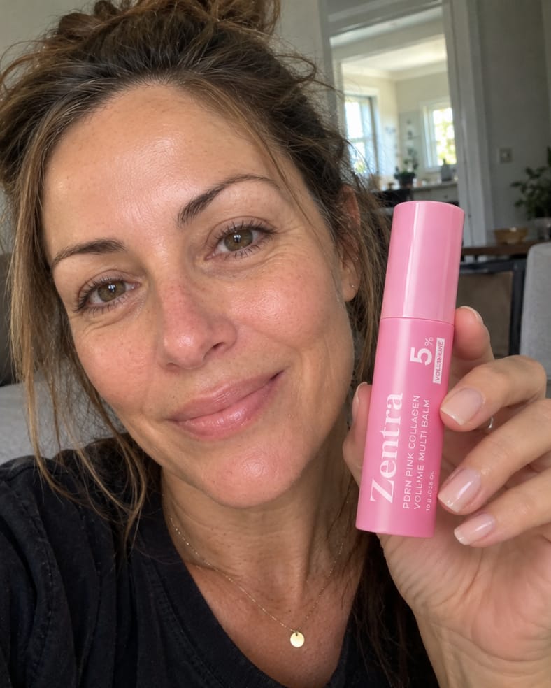 Customer photo review of pink collagen balm