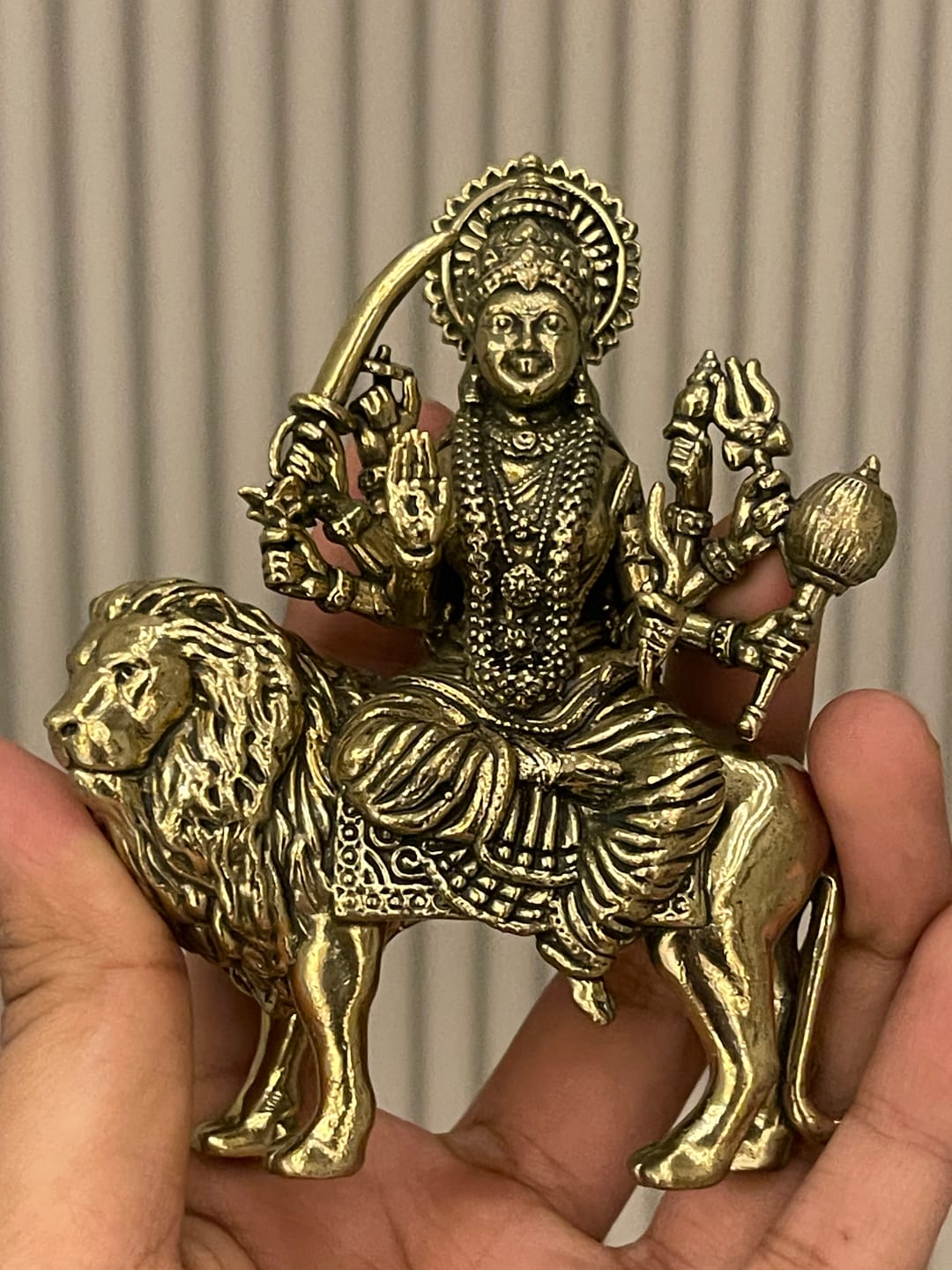 Customer photo review of Durga Mata Ji Brass Idol | Vastu Remedy for Protection, Courage & Victory | 4–5 Inch | 200–370 g