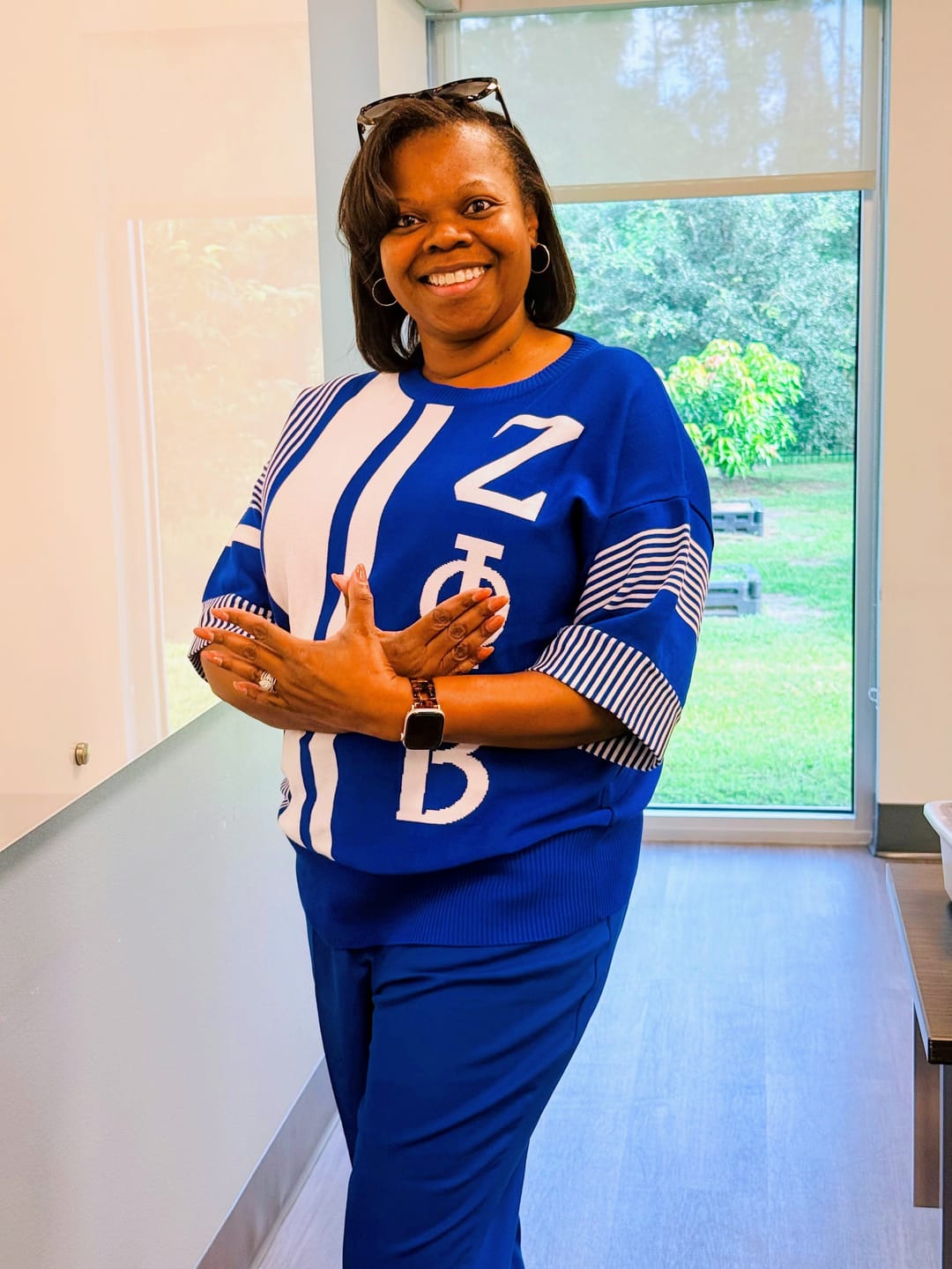 Customer photo review of Zeta Phi Beta Knit Sweater