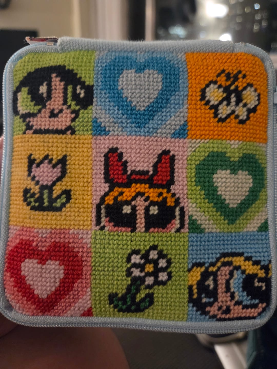 Customer photo review of PERFECT GIRL FORMULA - Needlepoint Pouch Kit
