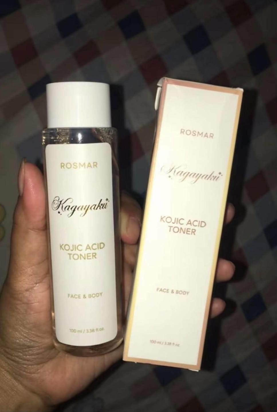 Customer photo review of ROSMAR KAGAYAKU Kojic Toner for Face and Body Whitening Moisturizing