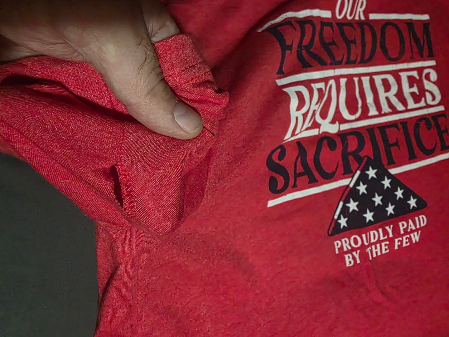 Customer photo review of Freedom Requires Sacrifice