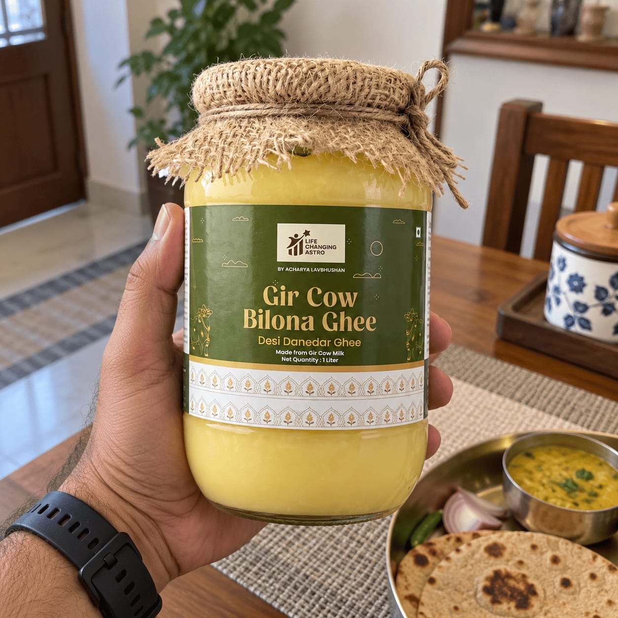 Customer photo review of Gir Cow Bilona Ghee
