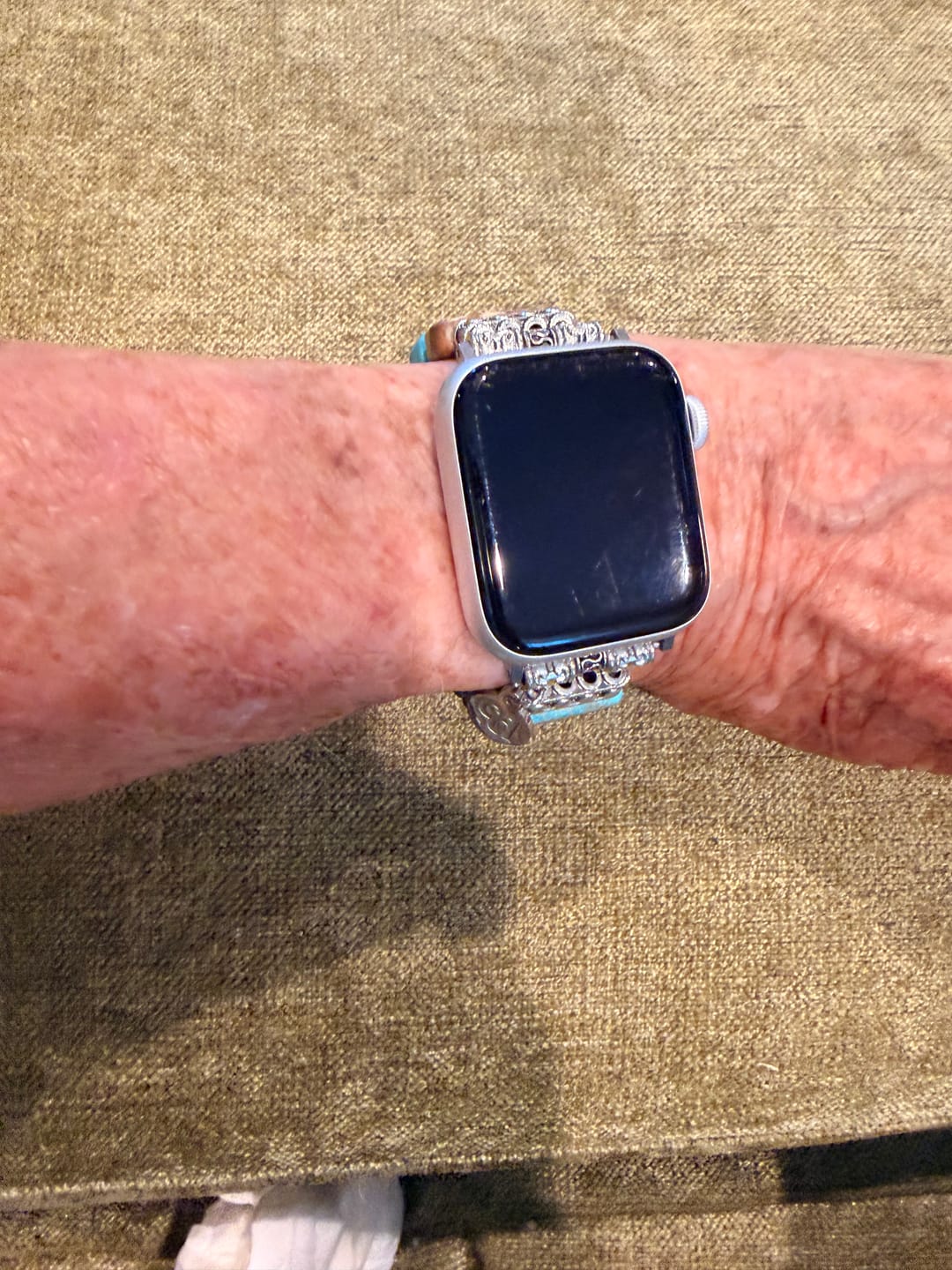 Customer photo review of Chic Chakra Stretch Apple Watch Strap