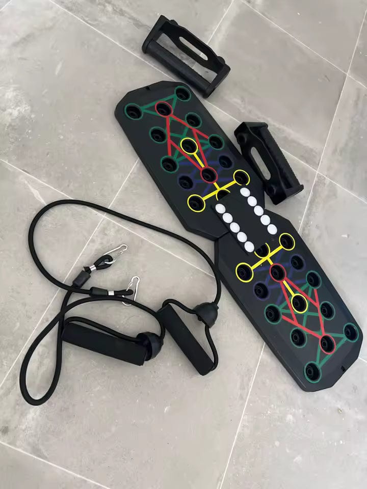 Customer photo review of Tabla Push Up Con Bandas Elasticas