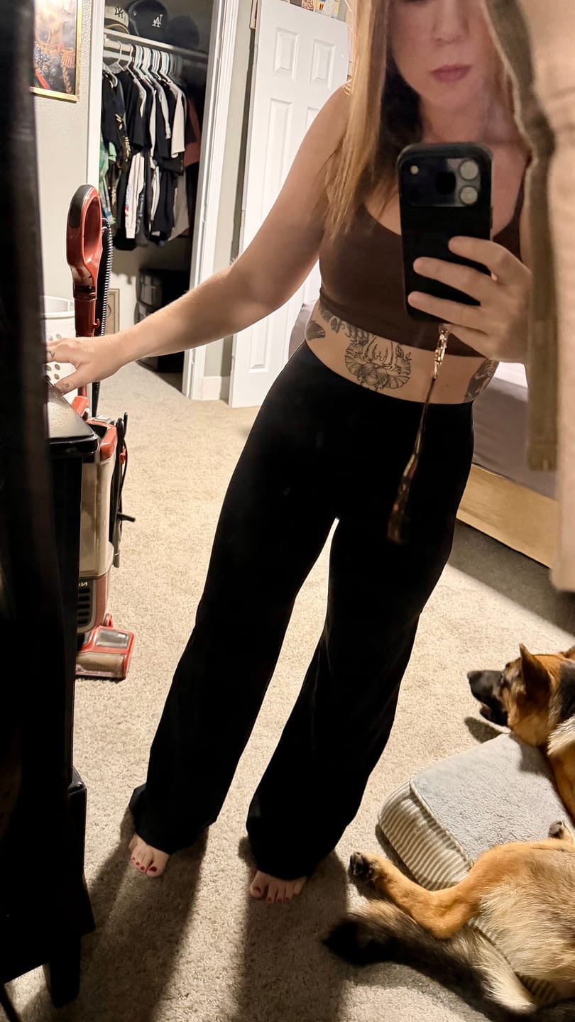 Customer photo review of Core High-Waisted Flares