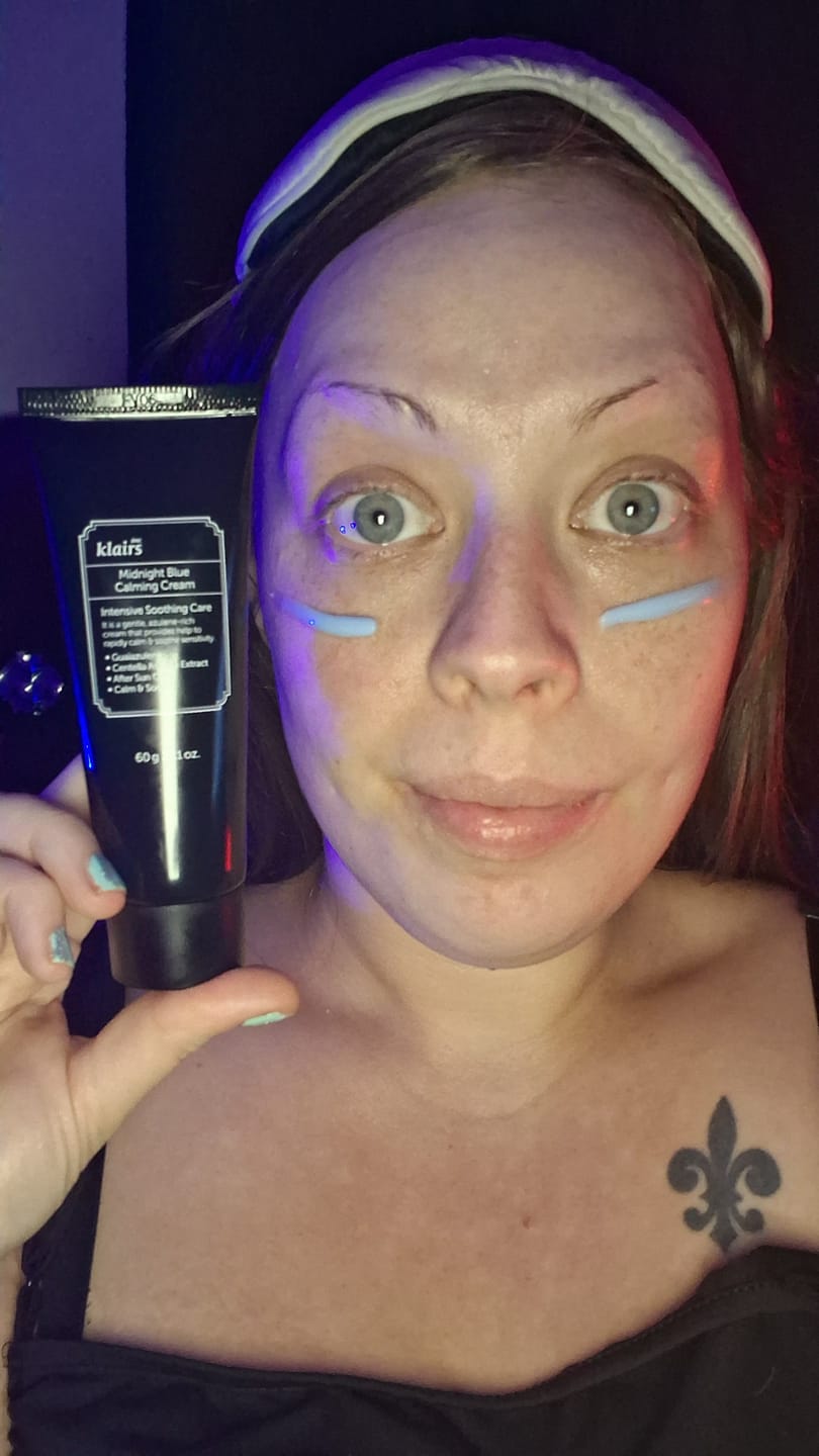 Customer photo review of Midnight Blue Calming Cream