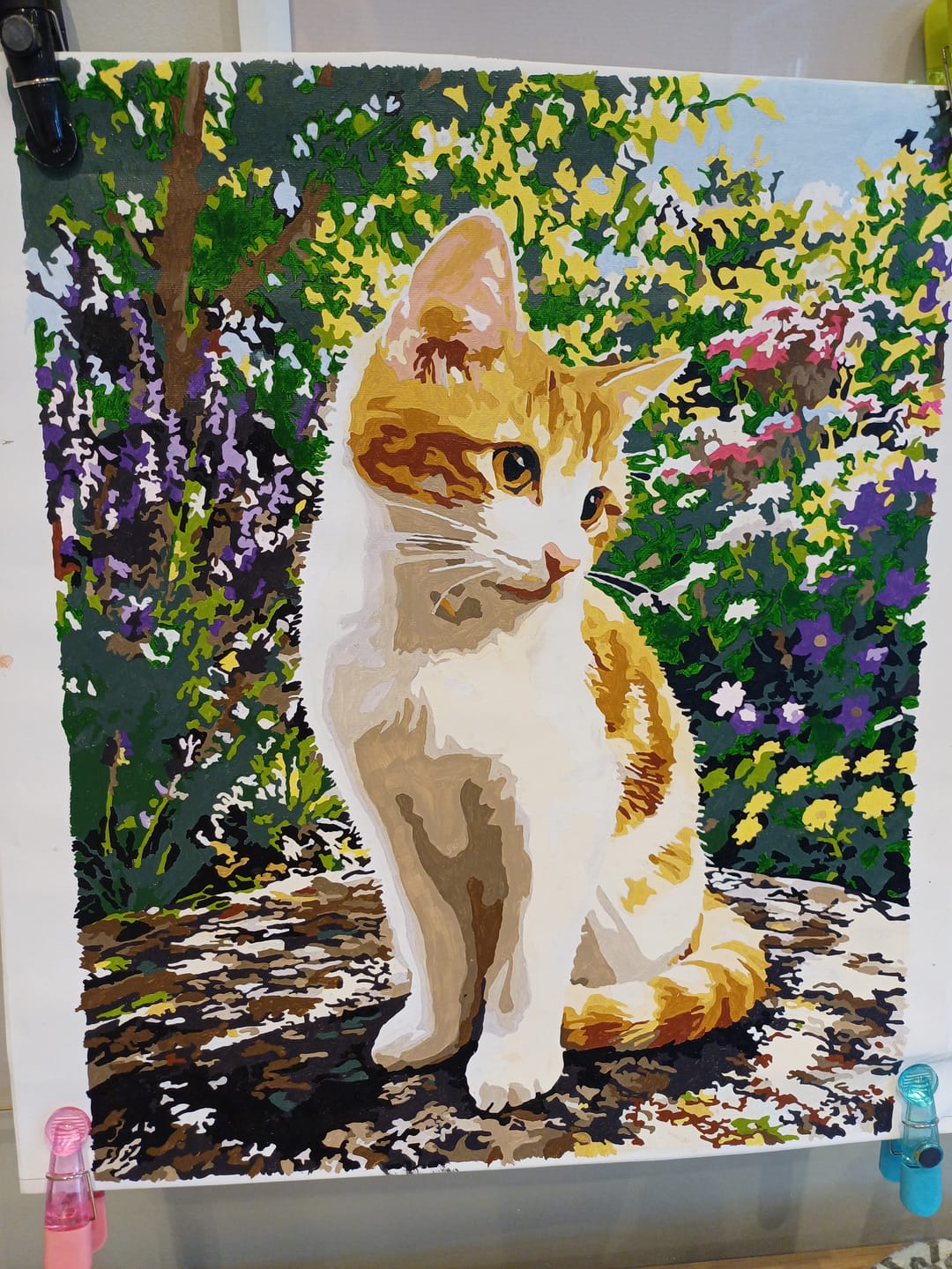 Customer photo review of Turn Your Pet Into a Painting – Custom Paint by Numbers Kit