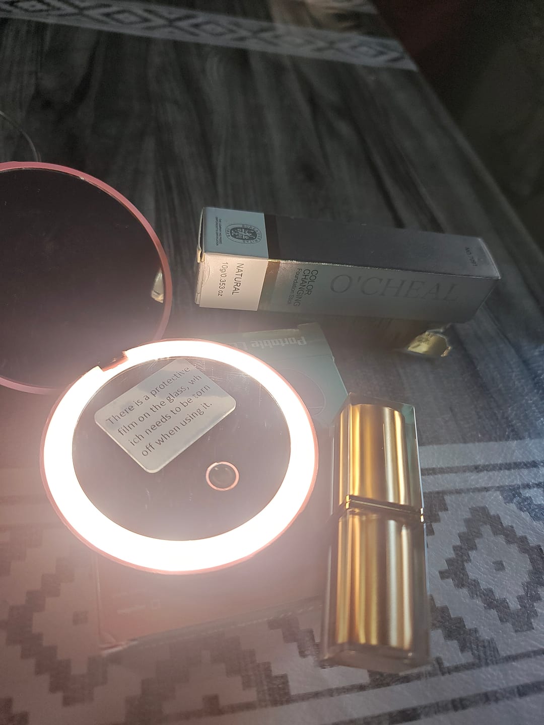 Customer photo review of Espejo Pórtatil Luz Led