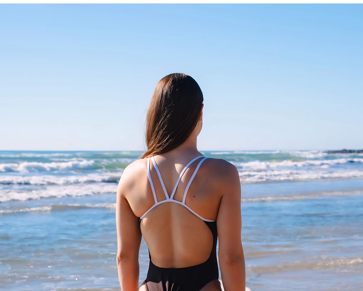Customer photo review of APSLEY ONE PIECE - Cacao|White
