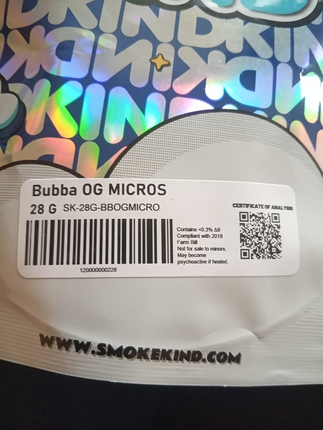 Customer photo review of Bubba OG MICROS - 28 Grams - Indica