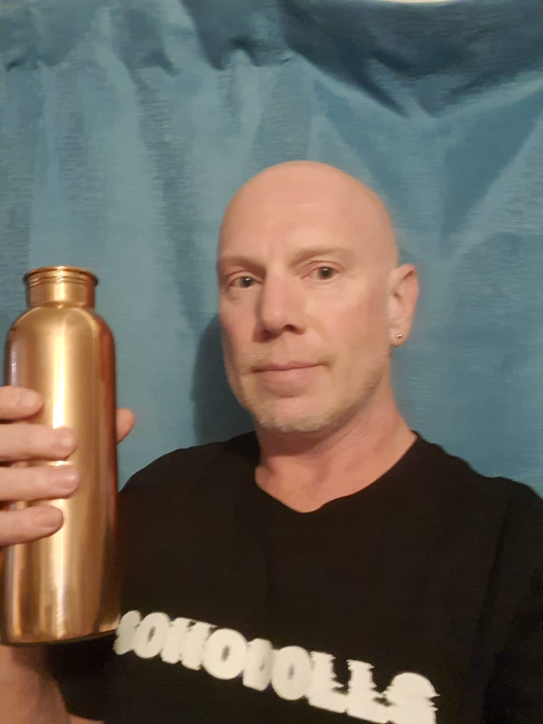 Customer photo review of Matte Copper Water Bottle