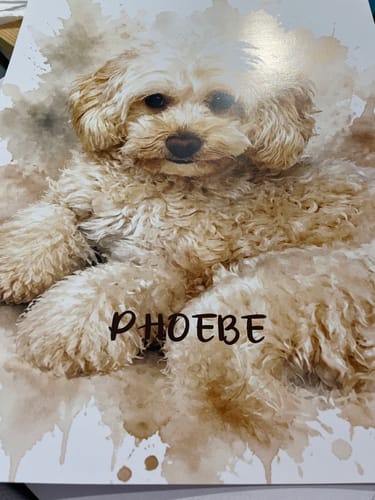 Customer photo review of Personalised Poster - Watercolour Realistic Portrait