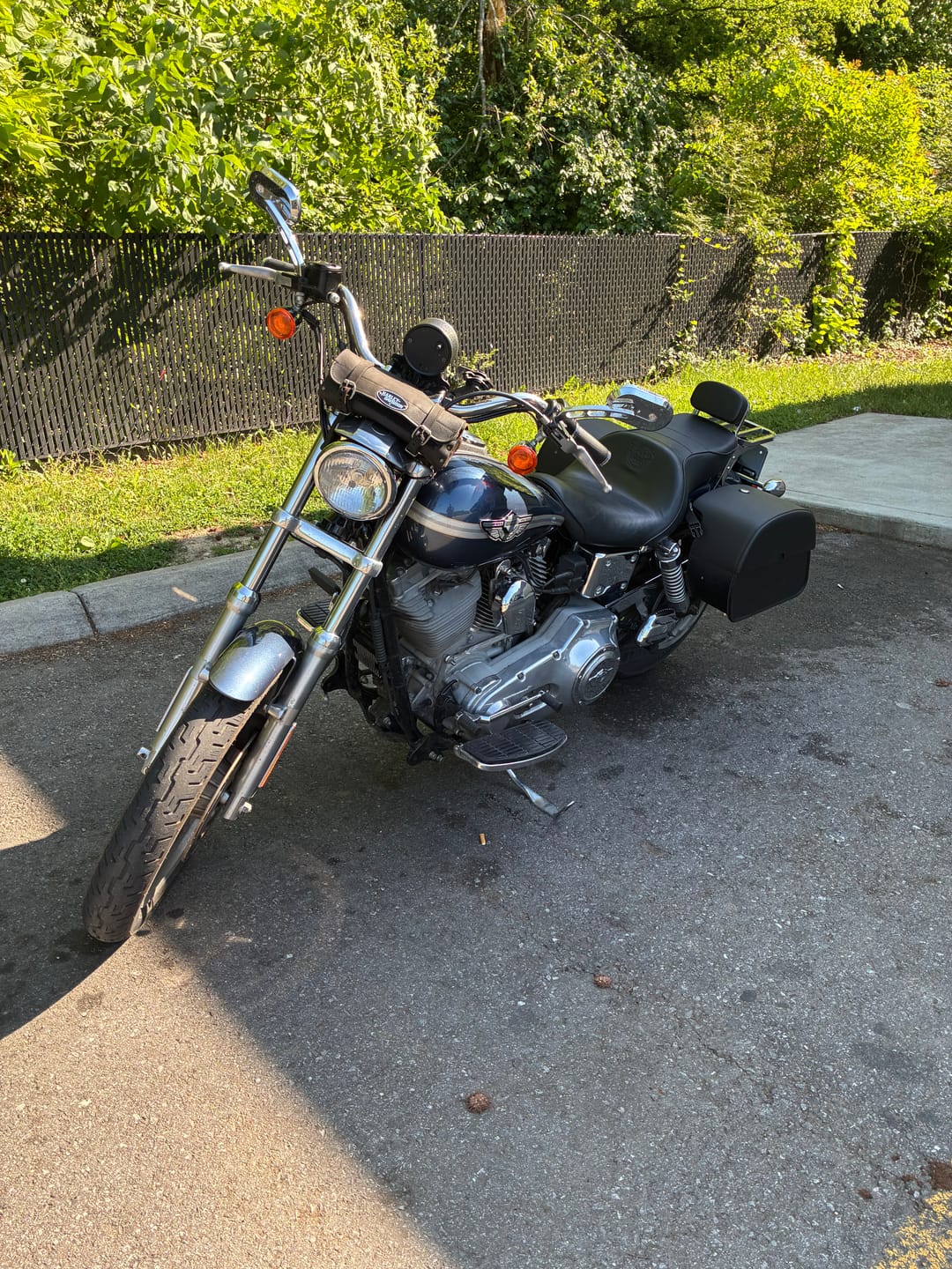 Customer photo review of 32L - Panzer Large Hard Mount Shock Cutout Saddlebags for Harley Dyna Super Glide FXD/I