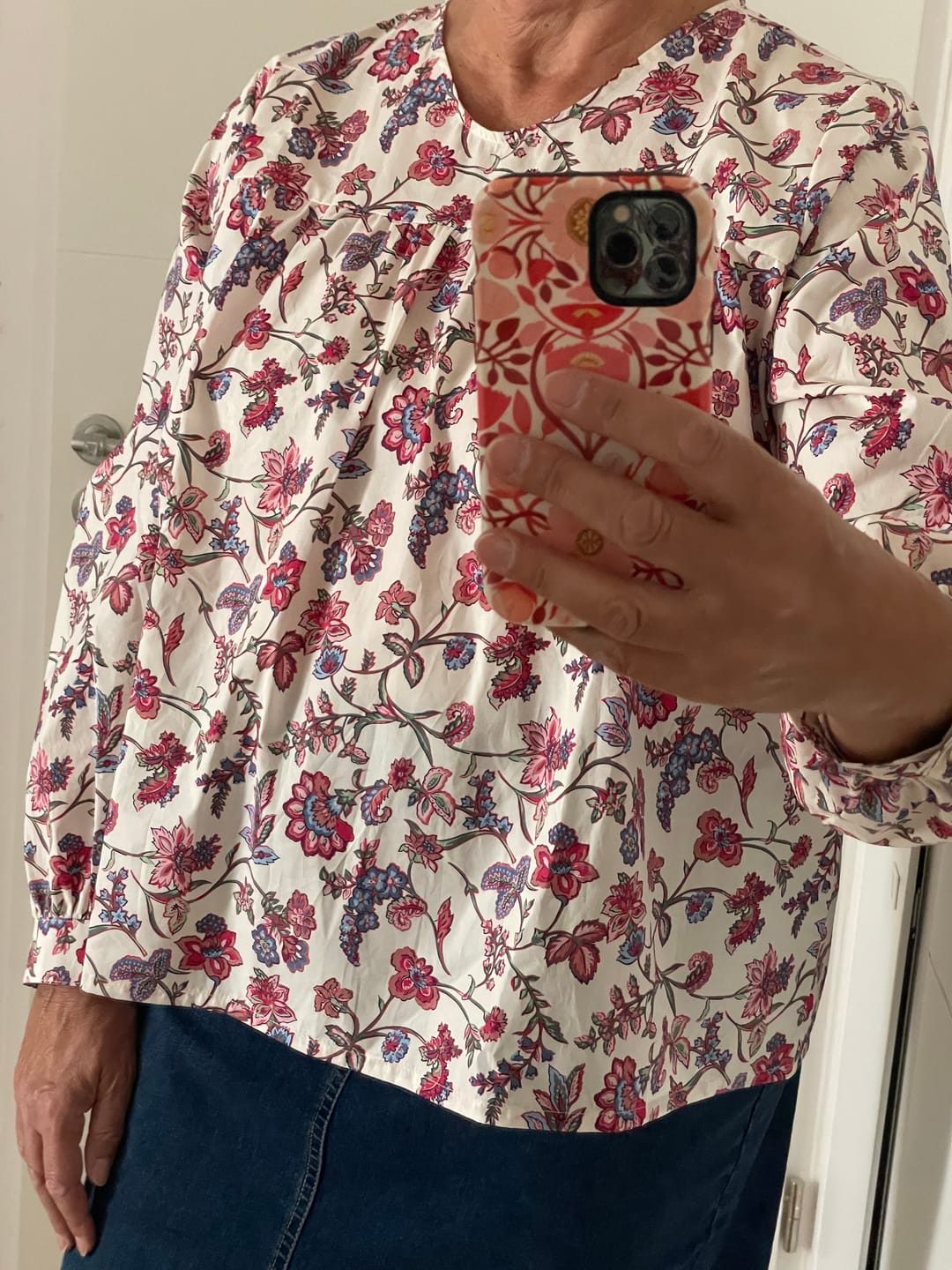 Customer photo review of Blouse Sylvie coton imprimé Ronce Fleurie