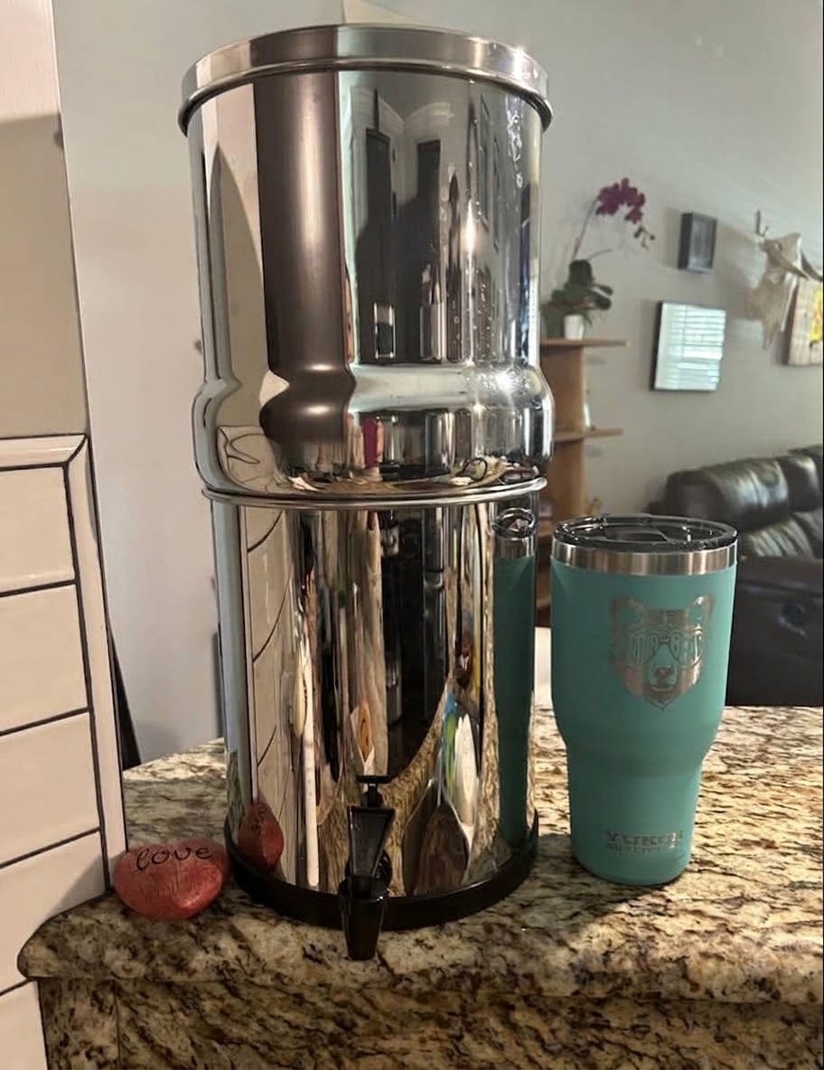 Customer photo review of Purroa Countertop Water Filter – Stainless Steel