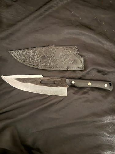 Customer photo review of Kaiju 8" Chef's Knife