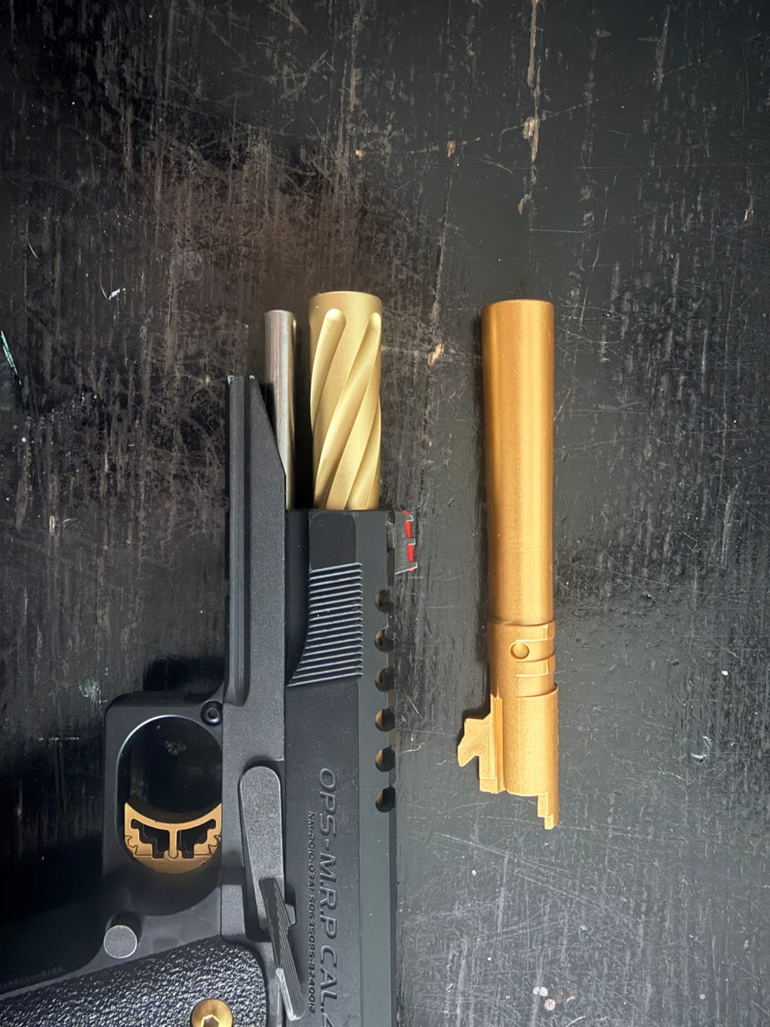 Customer photo review of LA Capa Customs 5.1 Aluminum Tornado Outer Barrel for Hi Capa