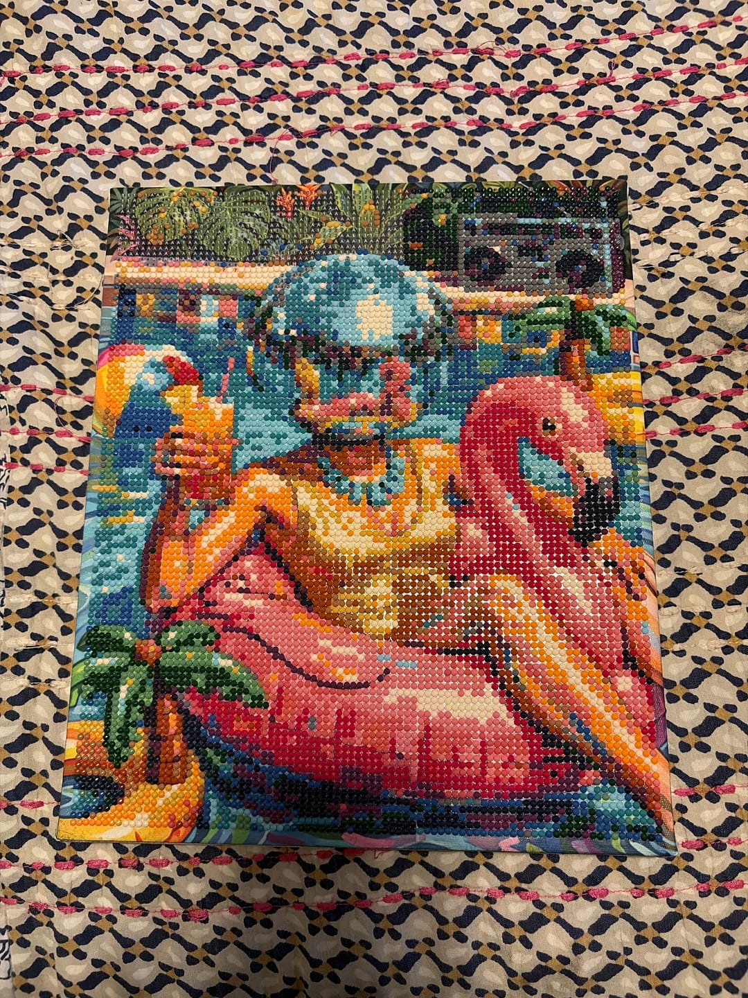 Customer photo review of Flamingo Float Disco Queen (Diamond Painting)