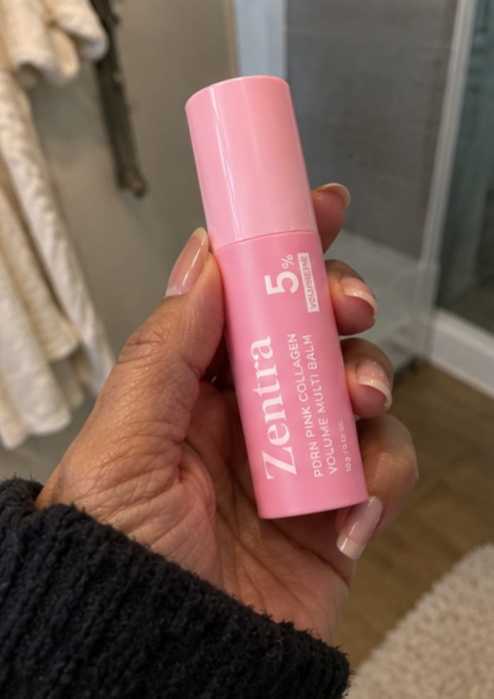 Customer photo review of pink collagen balm